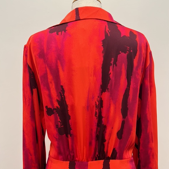 COPY - RED, LONG SLEEVE MAXI DRESS, SIZE LARGE FRONT SPLIT, - Picture 5 of 7